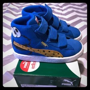 Boys Sesame Street Pumas (Cookie Monster) Sz10